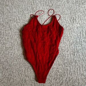 Red Lace Body Suit